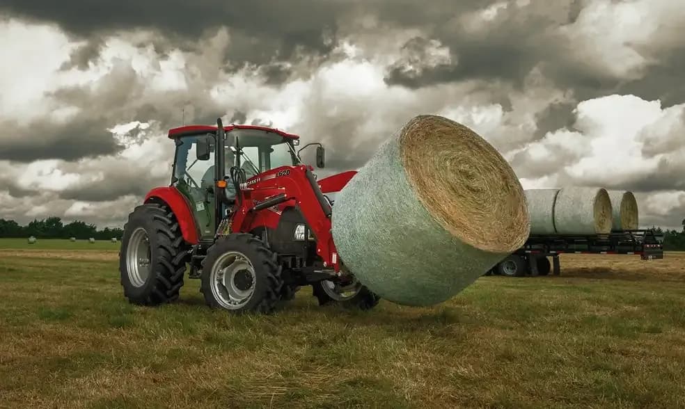 Farmall Utility 75C on a jobsite