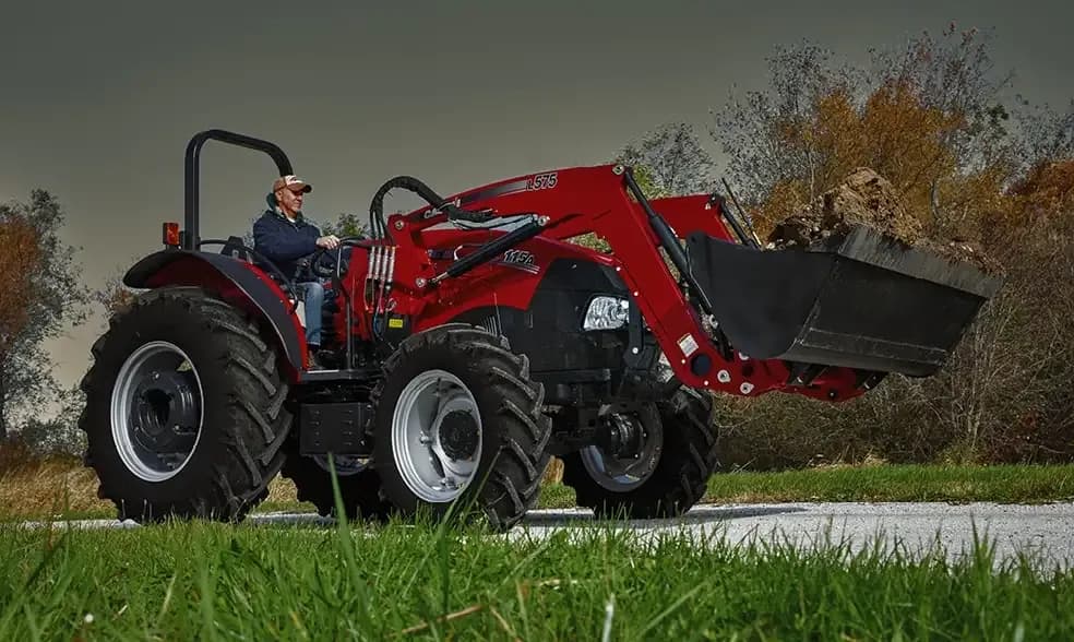 Farmall 115A on a jobsite