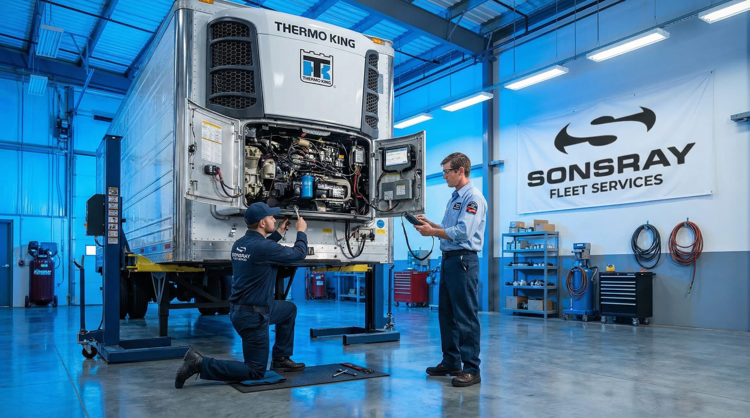 Certified technician performing preventive maintenance