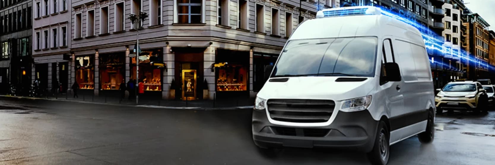 Vehicle-powered refrigeration unit on delivery truck