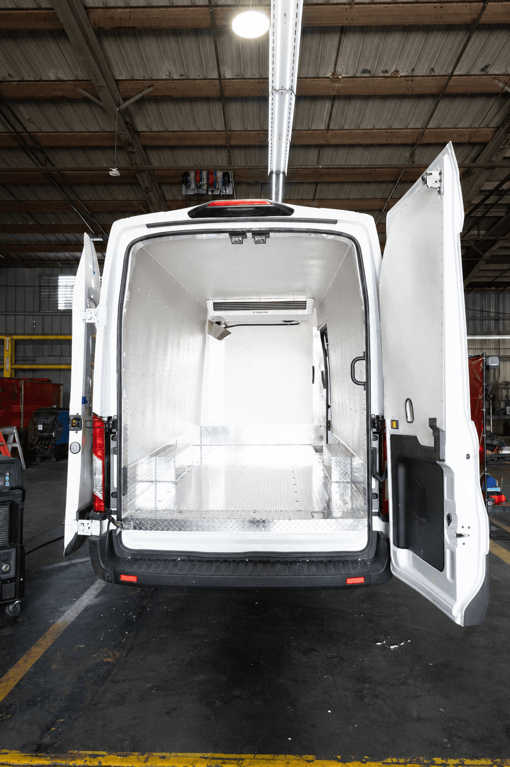 Completed refrigerated van conversion — exterior view