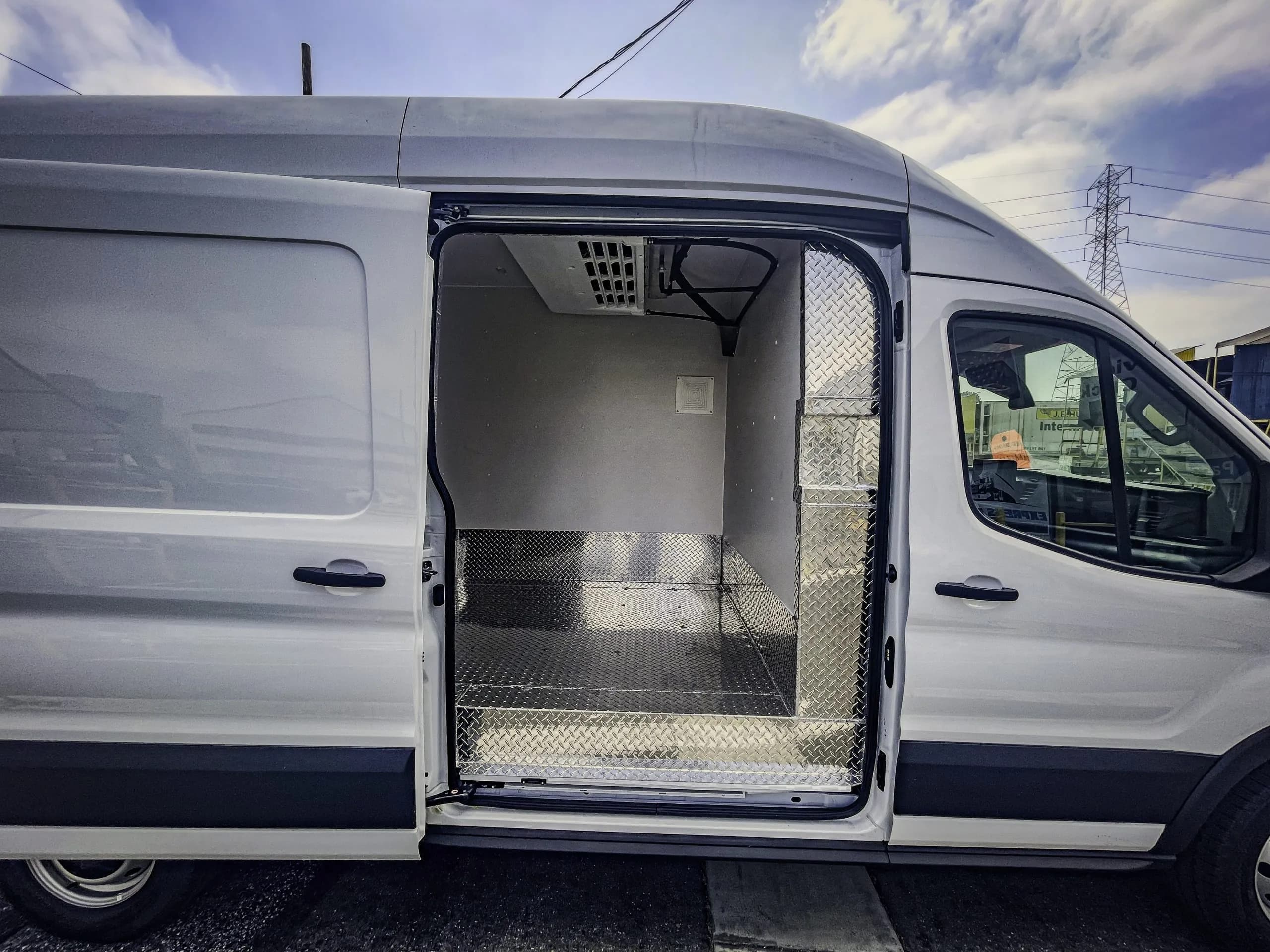 Completed refrigerated van conversion — exterior view
